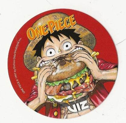 One Piece: Luffy Eating Cheeseburger; Official Viz 3" Anime Decal Sticker