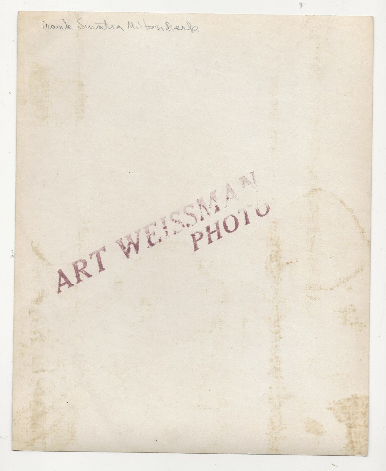 Frank Sinatra & Phil Silvers By Art Weissman; Vintage 8x10 GSP