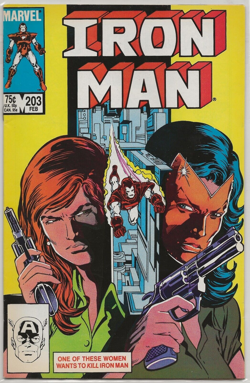Iron Man #203 1986 Marvel Comics: Mark Bright Cover
