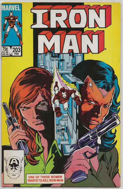 Iron Man #203 1986 Marvel Comics: Mark Bright Cover