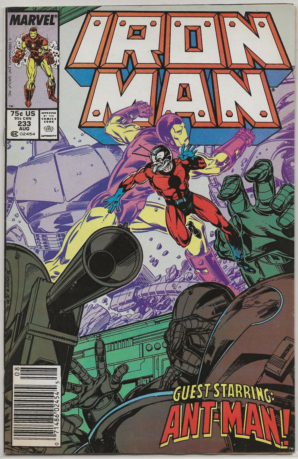 Iron Man #233 1988 Marvel Comics: Jackson Guice Newsstand Cover