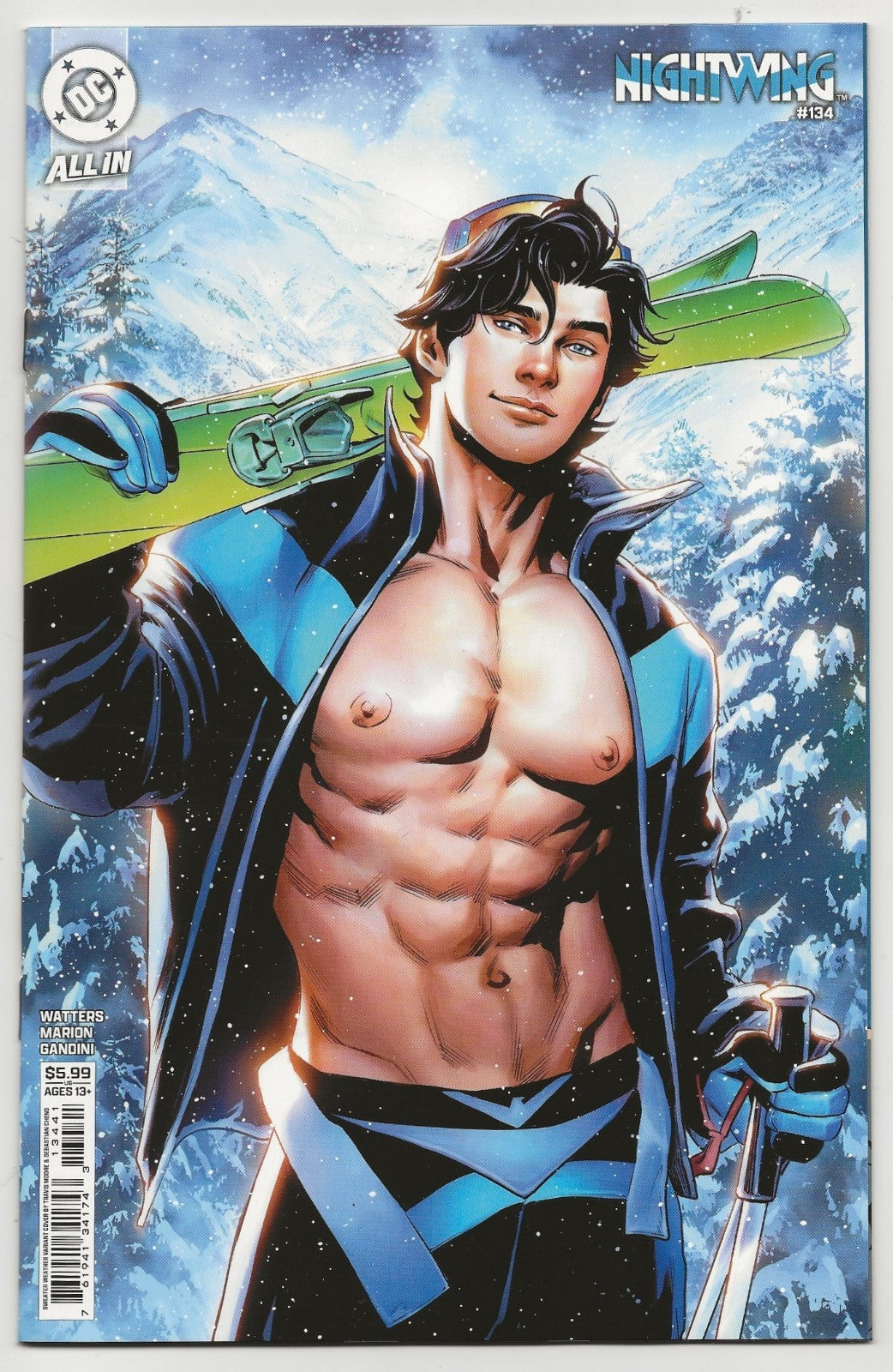 Nightwing #134 (DC All In): Travis Moore Sweater Weather Card Stock Variant Cvr