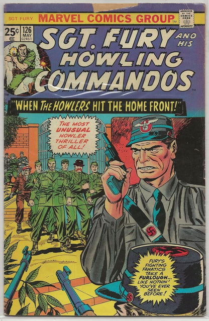 SGT. Fury and his Howling Commandos 1975 Marvel Comics: Dick Ayers Cover