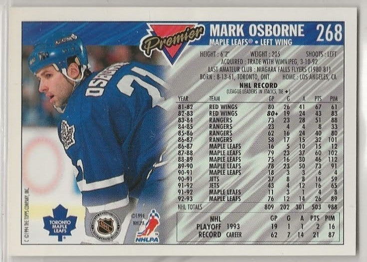 1993-94 Topps Premier - Mark Osborne #268