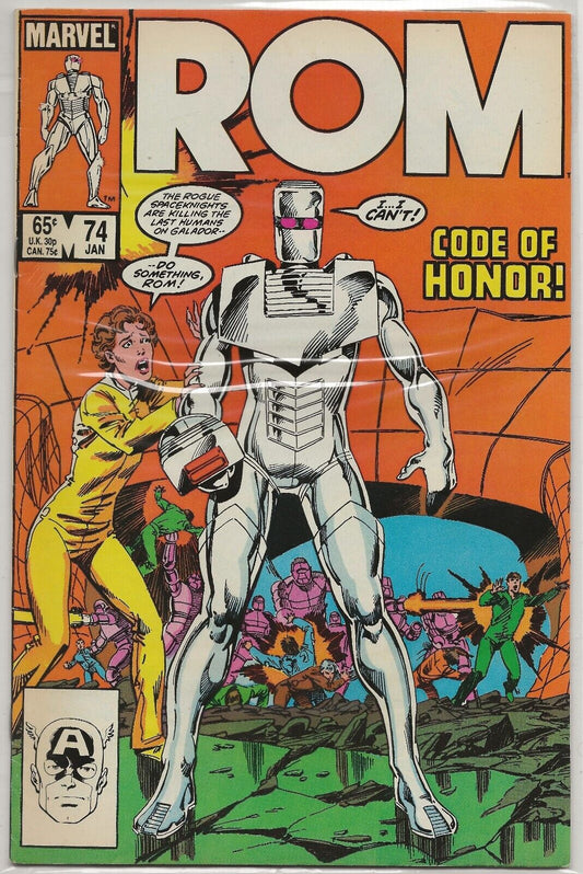 ROM #74 1986 Marvel Comics: 1st app of Lord Dominor; Death of Seeker