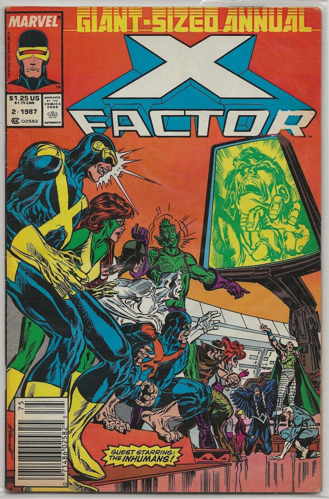 X-Factor Annual #2 1987 Marvel Comics: Tom Grindberg Newsstand cover