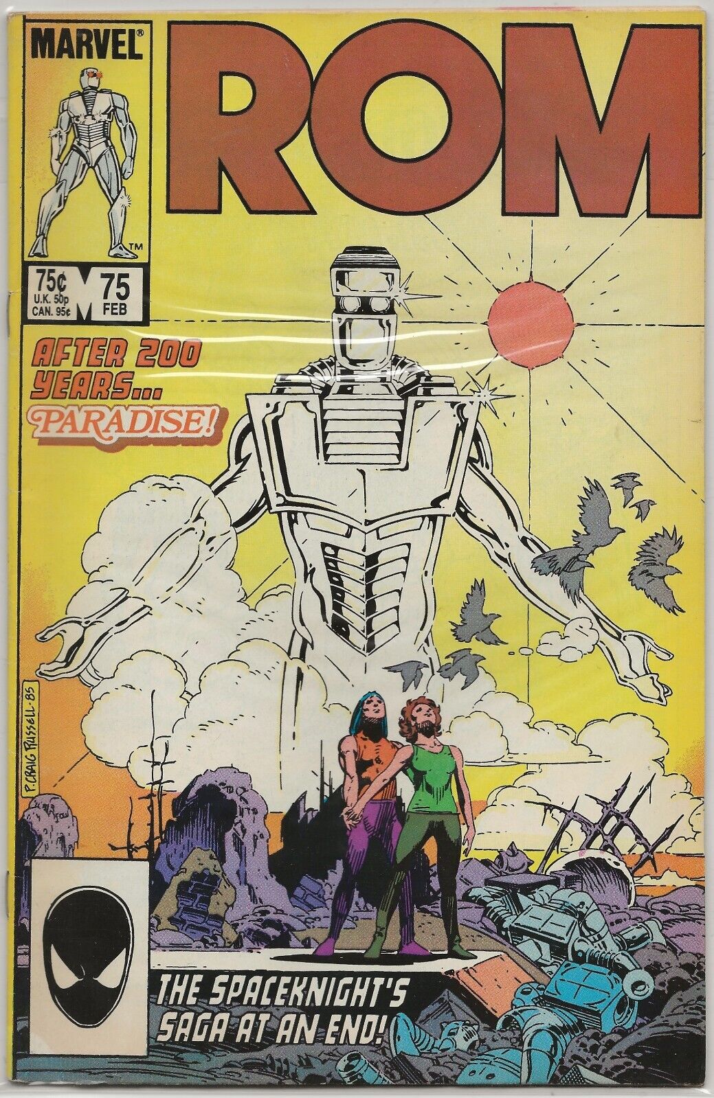 ROM #75 1986 Marvel Comics: Death of Trapper and Scanner