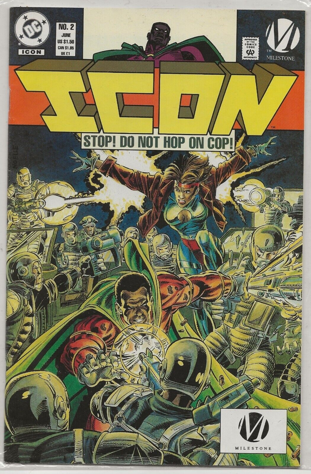 Icon #2 1993 Milestone/ DC Comics: M. D. Bright Direct Edition Cover