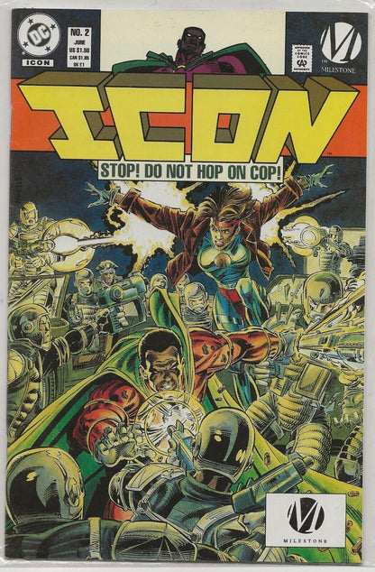 Icon #2 1993 Milestone/ DC Comics: M. D. Bright Direct Edition Cover