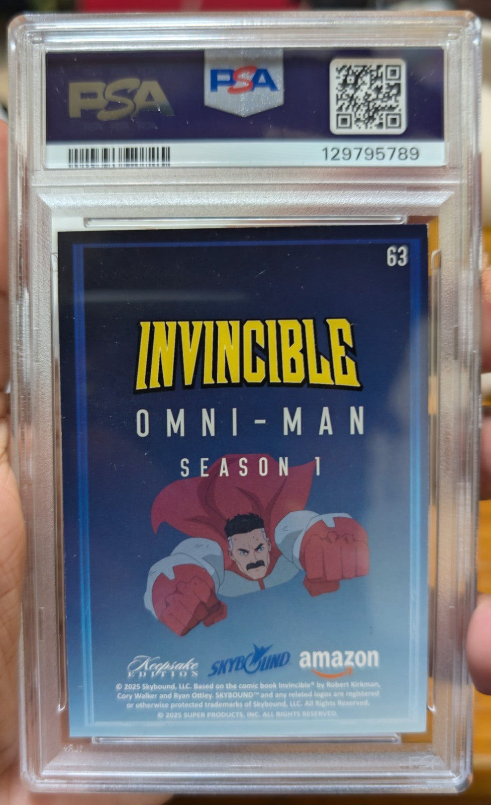 2025 Invincible Season 1 Keepsake Edition Omni-Man Silver #63 PSA 9 Mint