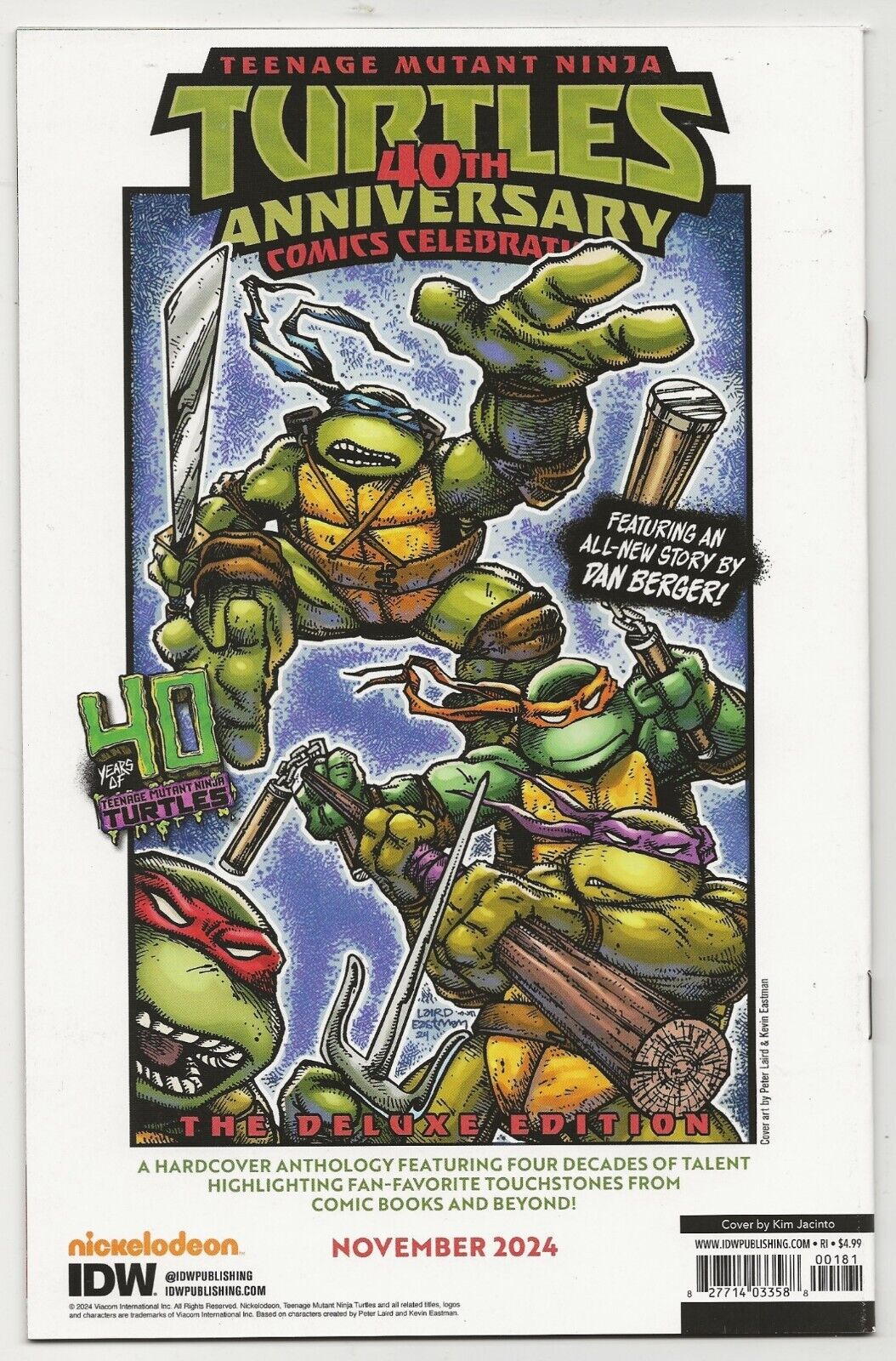 Teenage Mutant Ninja Turtles X Naruto #1 2024 IDW Publishing: 1:50 Jacinto Cvr