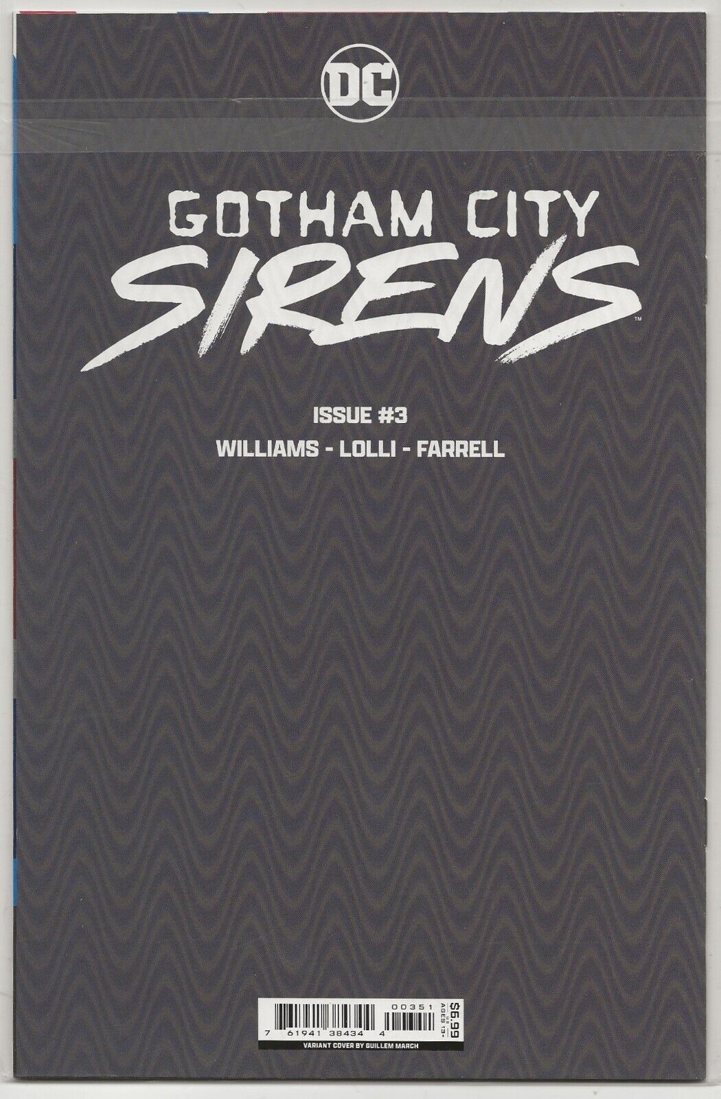 Gotham City Sirens #3:  1st app of Dumb Rabbit; Connecting prismatic cover