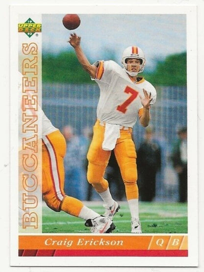 Craig Erickson 1993 Upper Deck #530 Tampa Bay Buccaneers Football NFL