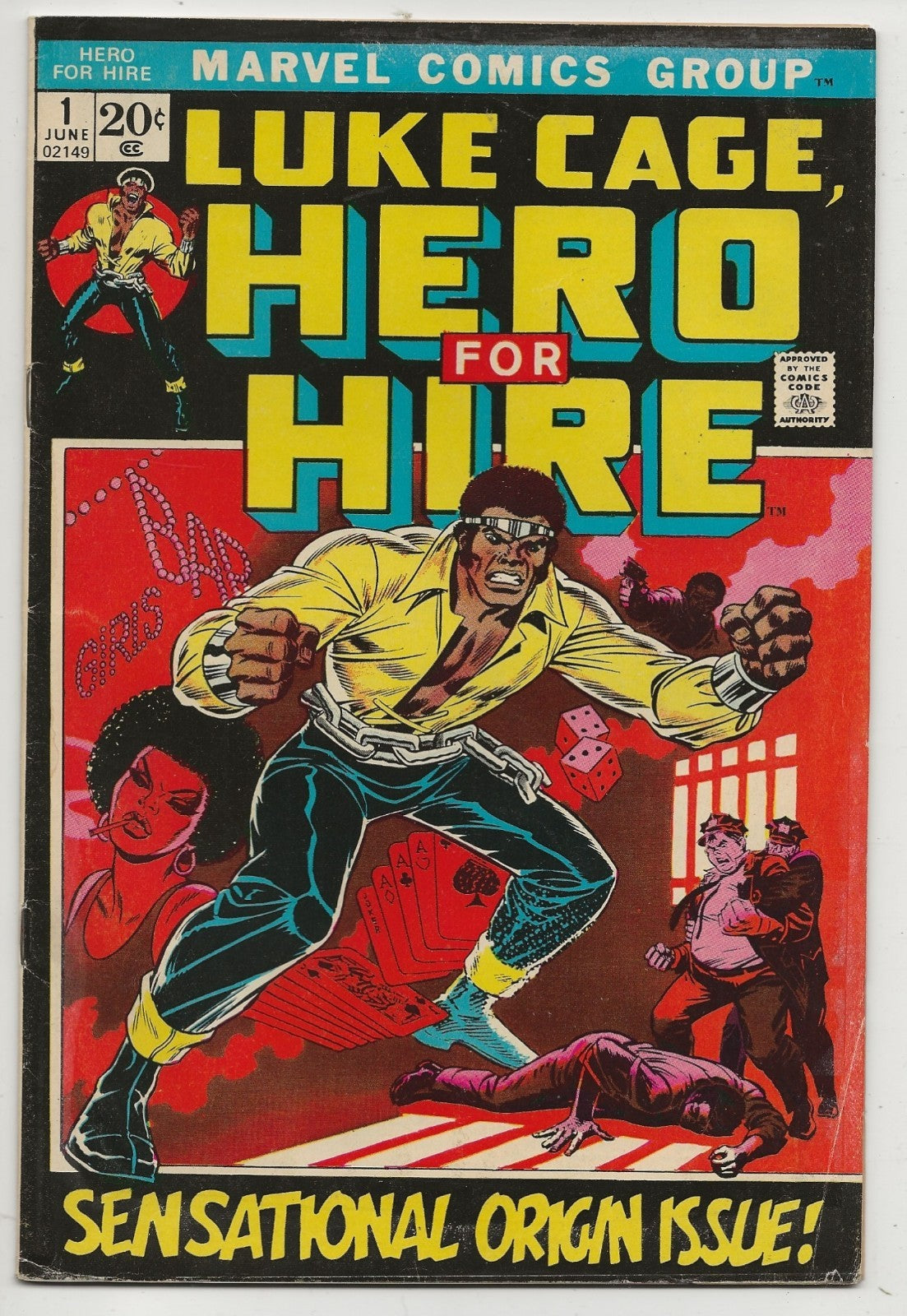 Hero For Hire #1 1972 Marvel: 1st app Luke Cage, Diamondback, Comanche & Shades