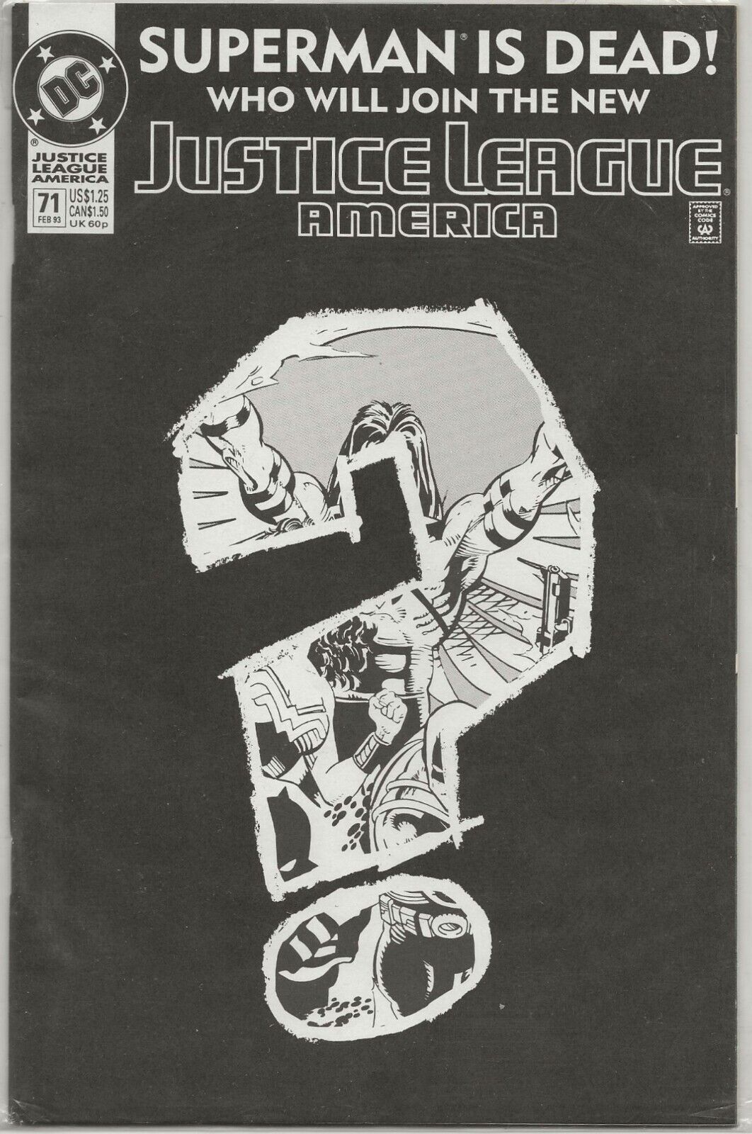 Justice League America #71 1993 DC Comics:  Justice League recruits Black Condor