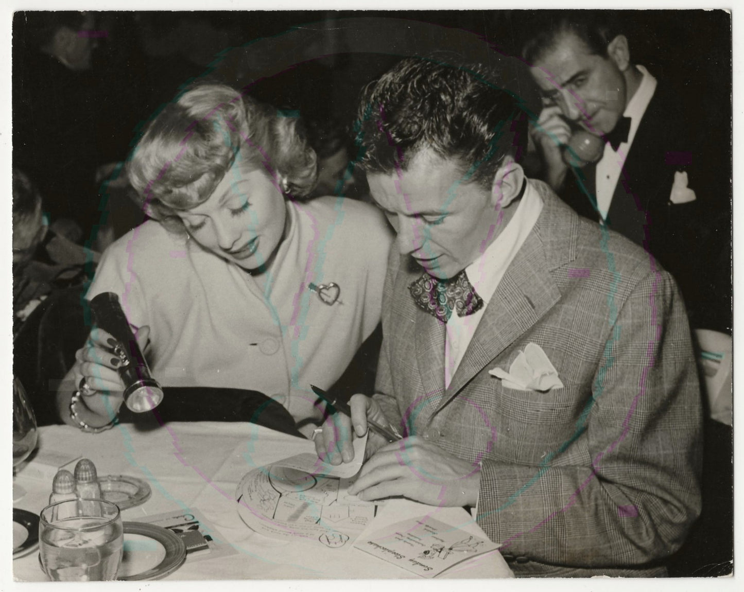 Frank Sinatra & Lucille Ball Vintage 8x10 by Art Weissman *RARE*