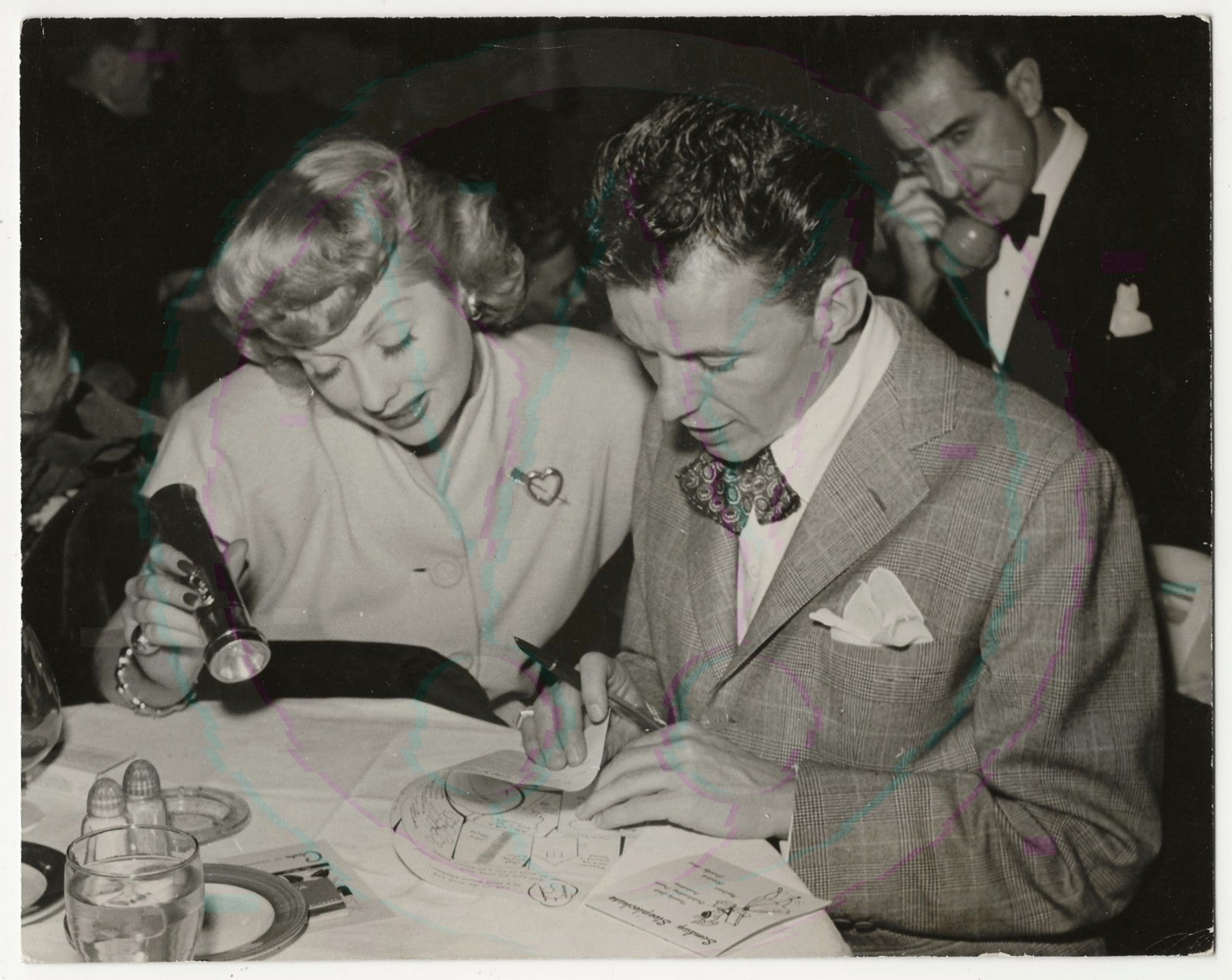 Frank Sinatra & Lucille Ball Vintage 8x10 by Art Weissman *RARE*