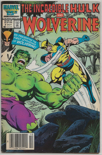 Incredible Hulk & Wolverine Vol 1 #1 86 *Newsstand* Marvel Comic