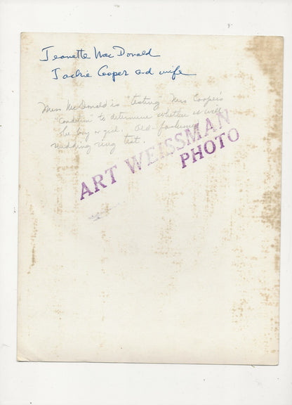 Jeanette MacDonald (Wedding Ring Test) by Art Weissman; Vintage 8x10 GSP