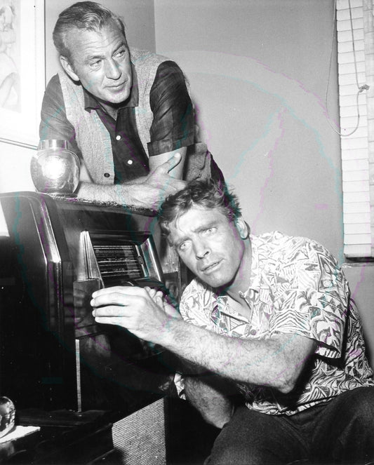 Sultry Legends: Gary Cooper & Burt Lancaster By Weissman Studios Vtg 8x10 GSP