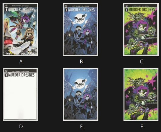 Murder Drones #1: Glitch Productions: Set of  Covers A B C D E & F; 1st Prints