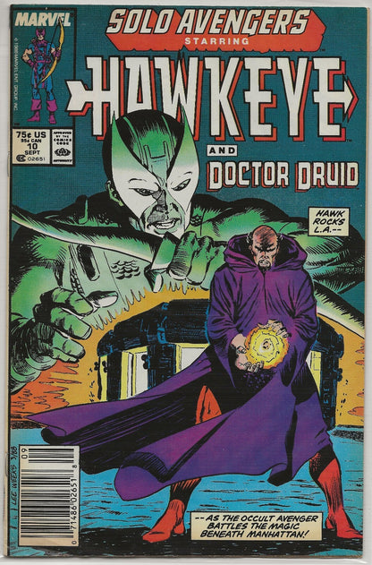Solo Avengers #10 1988 Marvel Comics: Hawkeye; Lee Weeks Newsstand cover