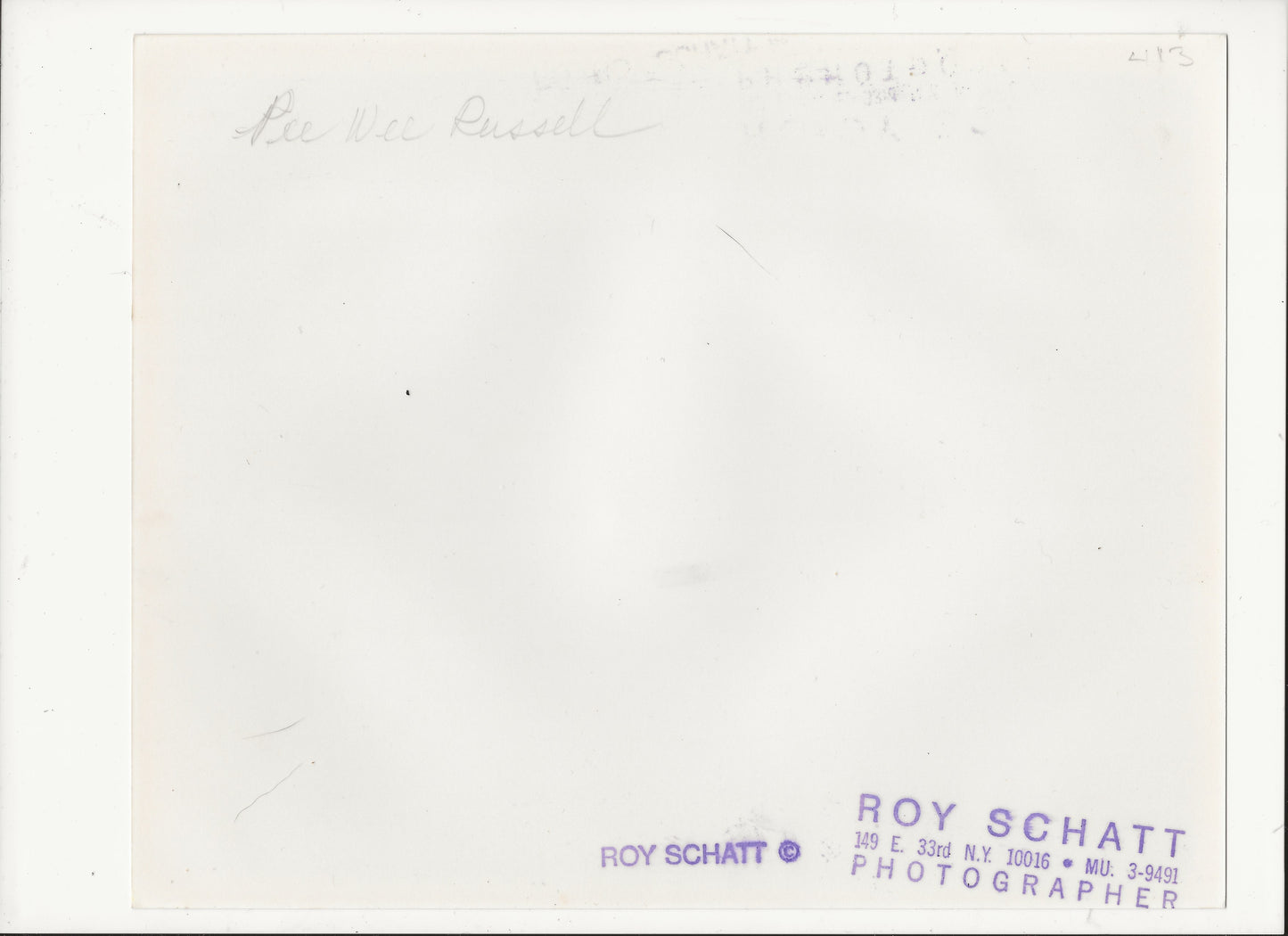 Pee Wee Russell At The 1955 Newport Jazz Festival By Roy Schatt: Vintage 8x10 GSP W Studio Stamps