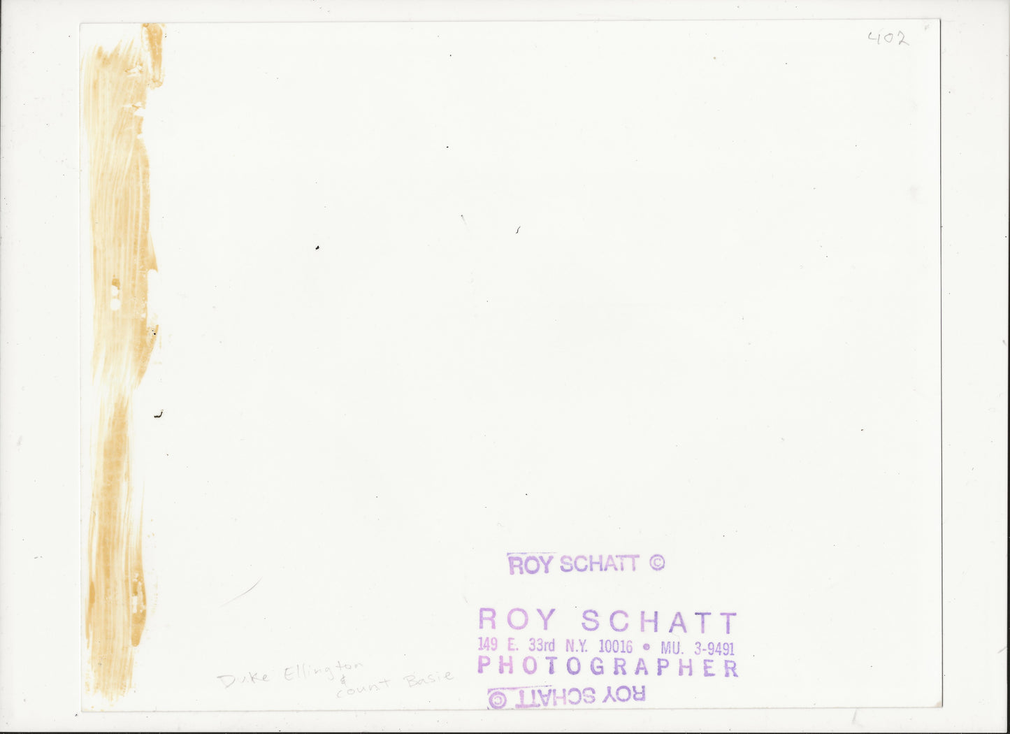 Duke Ellington And Count Basie By Roy Schatt: Vintage 8x10 Gelatin Silver Print With Studio Stamps