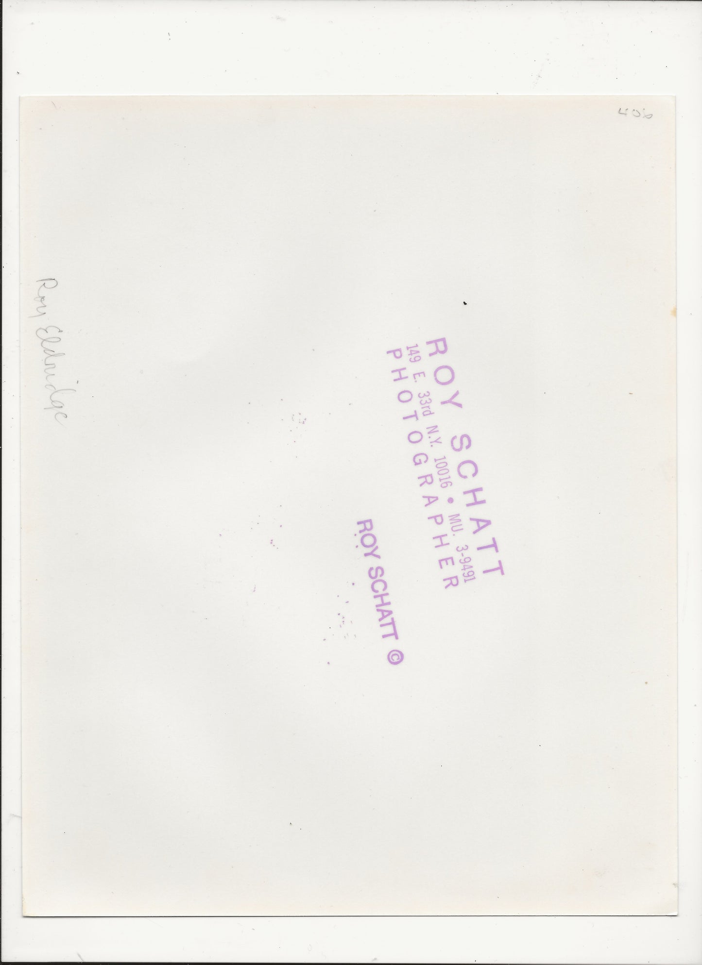Roy Eldridge By Roy Schatt: Vintage 8x10 Gelatin Silver Print With Studio Stamps