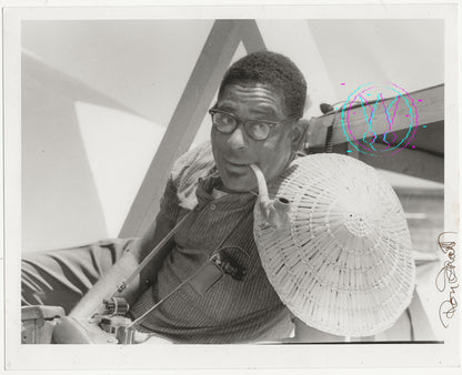 Dizzy Gillespie, 1957 by Roy Schatt: Backstage at Newport Jazz Festival; Vintage 8x10 GSP