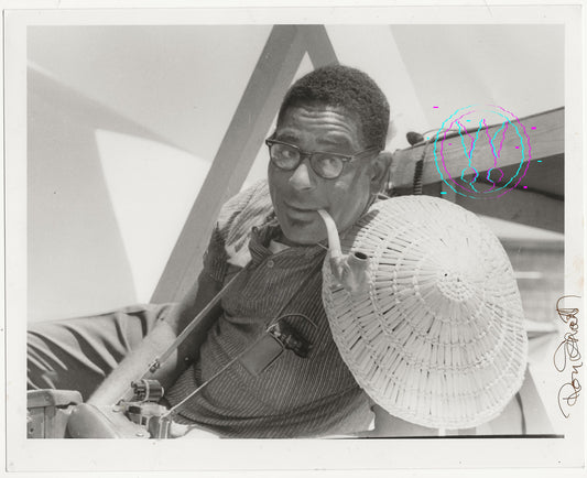 Dizzy Gillespie, 1957 by Roy Schatt: Backstage at Newport Jazz Festival; Vintage 8x10 GSP