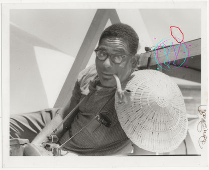 Dizzy Gillespie by Roy Schatt: Vintage 1957 Newport Jazz Festival Gelatin Silver Print With Studio Stamps