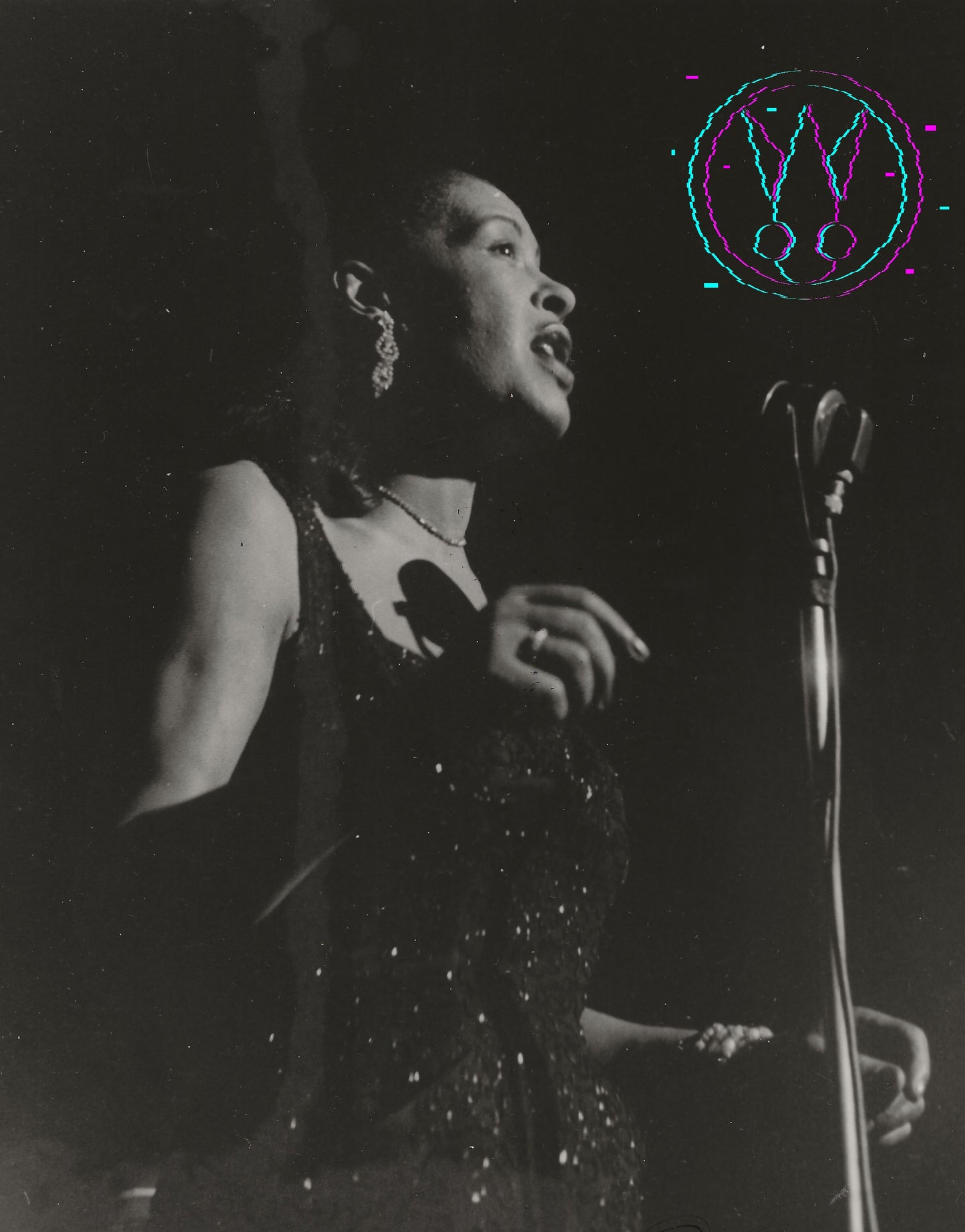 Billie Holiday At The 1957 Newport Jazz Festival By Roy Schatt: Vintage 8x10 Gelatin Silver Print With Studio Stamps