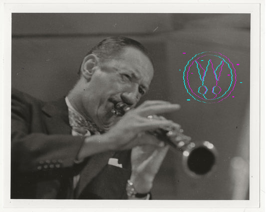 Pee Wee Russell At The 1955 Newport Jazz Festival By Roy Schatt: Vintage 8x10 GSP W Studio Stamps
