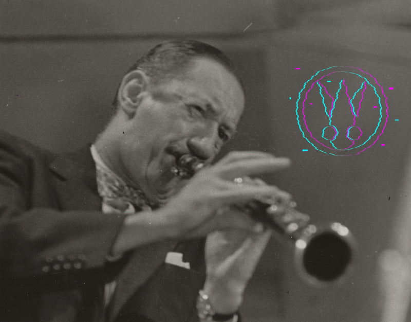 Pee Wee Russell At The 1955 Newport Jazz Festival By Roy Schatt: Vintage 8x10 GSP W Studio Stamps
