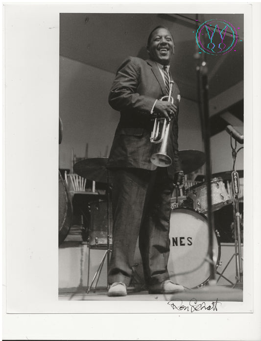 Roy Eldridge At The 1955 Newport Jazz Festival By Roy Schatt: Vintage 8x10 GSP W Studio Stamps
