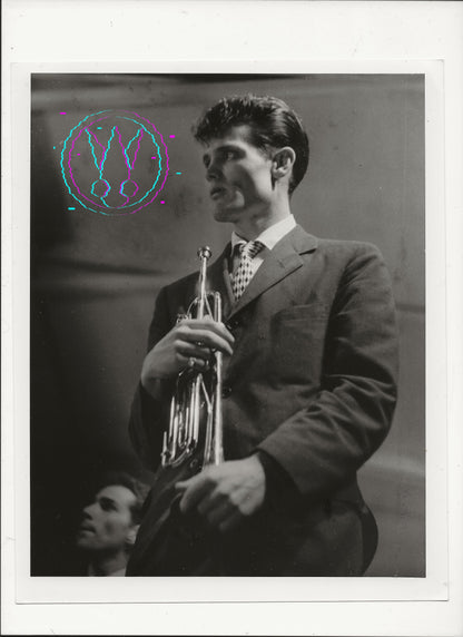 Chet Baker at the 1955 Newport Jazz Festival by Roy Schatt: Vintage 8x10 Gelatin Silver Print
