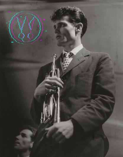 Chet Baker at the 1955 Newport Jazz Festival by Roy Schatt: Vintage 8x10 Gelatin Silver Print