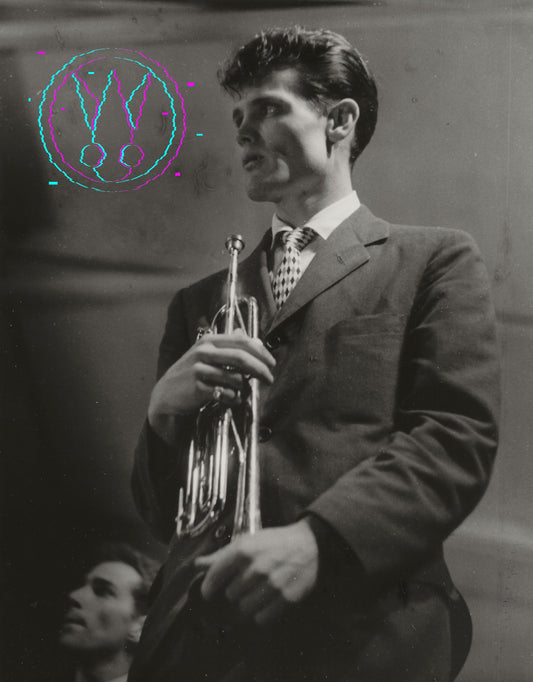 Chet Baker at the 1955 Newport Jazz Festival by Roy Schatt: Vintage 8x10 Gelatin Silver Print