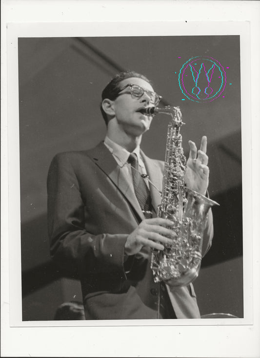 Paul Desmond At The Newport Jazz Festival By Roy Schatt: Vintage 8x10 Gelatin Silver Print