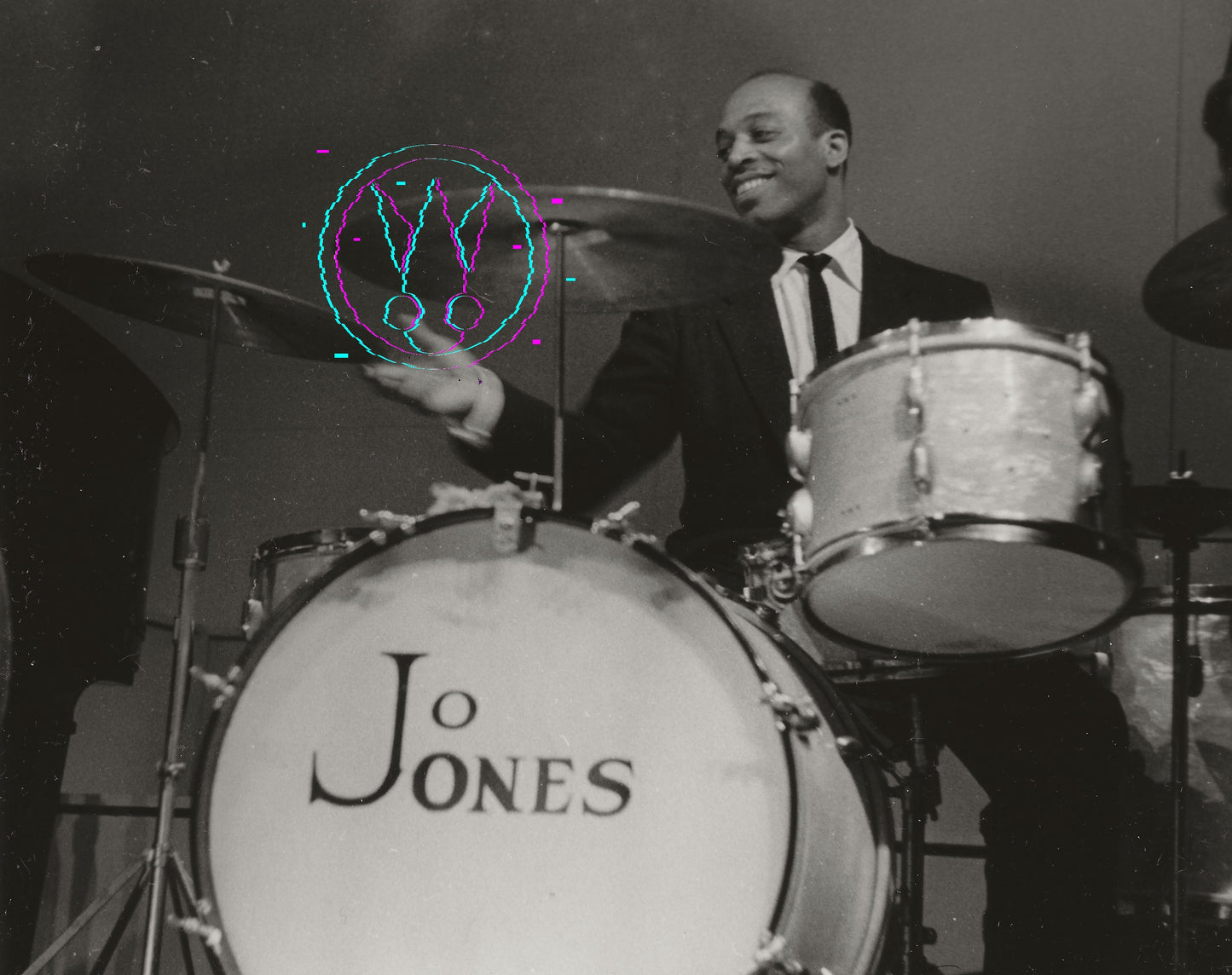 Jo Jones At The 1957 Newport Jazz Festival by Roy Schatt: Vintage 8x10 Gelatin Silver Print Signed