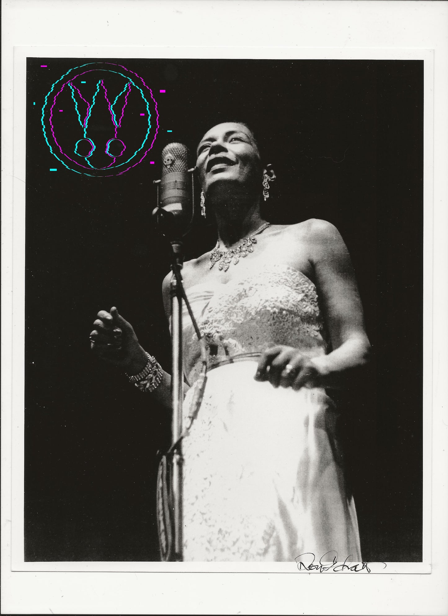 Billie Holiday At The 1957 Newport Jazz Festival By Roy Schatt: Vintage 8x10 Gelatin Silver Print With Studio Stamps