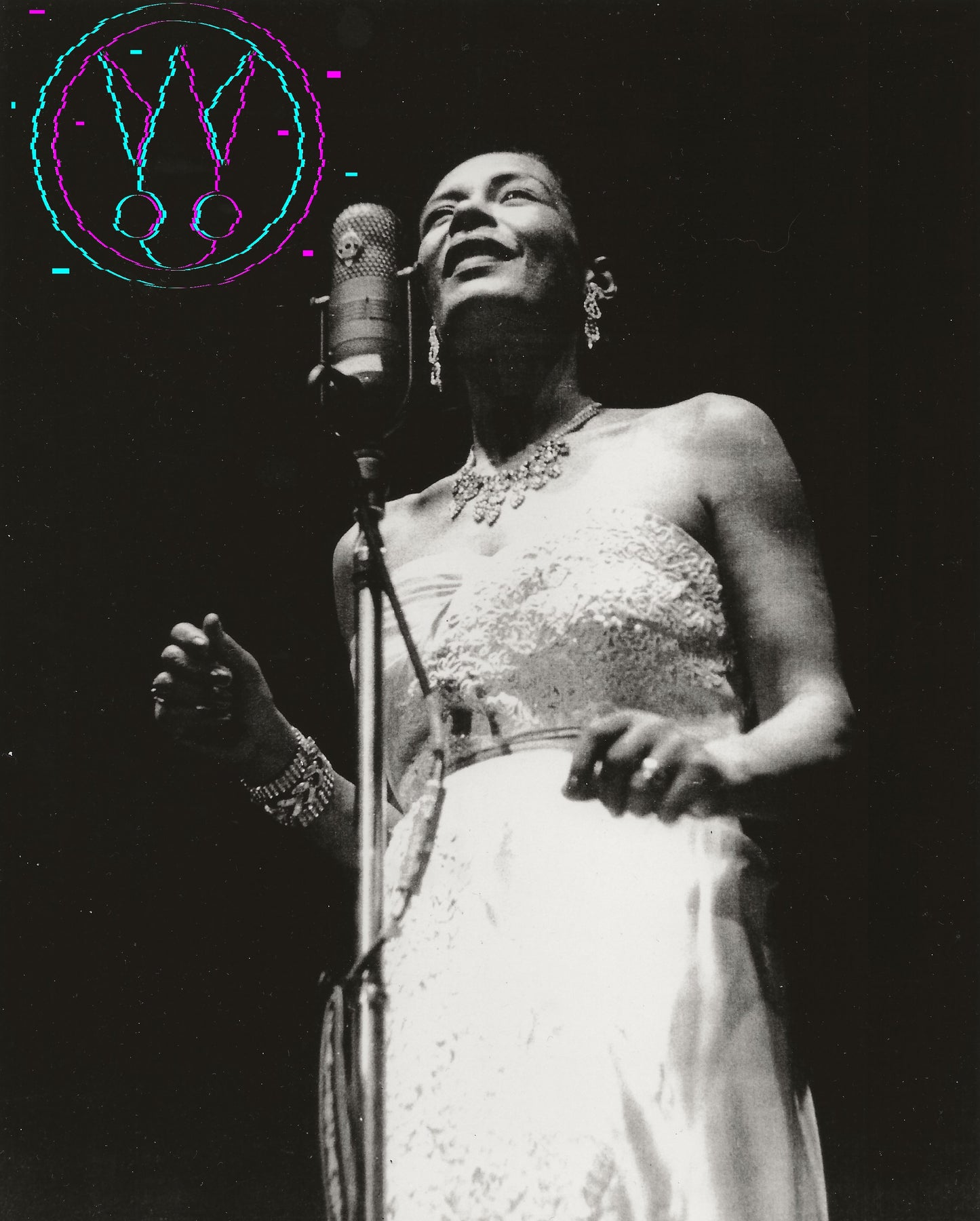 Billie Holiday At The 1957 Newport Jazz Festival By Roy Schatt: Vintage 8x10 Gelatin Silver Print With Studio Stamps