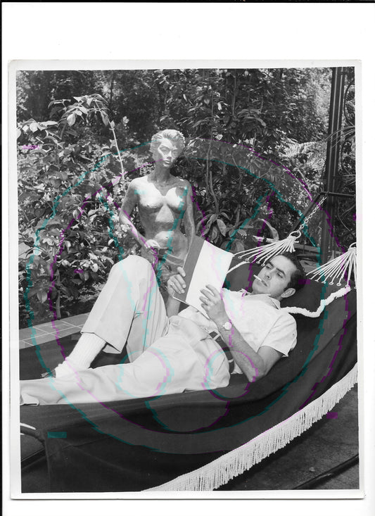 Man of Power: Tyrone Power’s Private Garden Getaway – Original 8x10 GSP