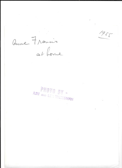 Garden of Desire: Anne Francis "At Home" – Original 1955 Weissman GSP