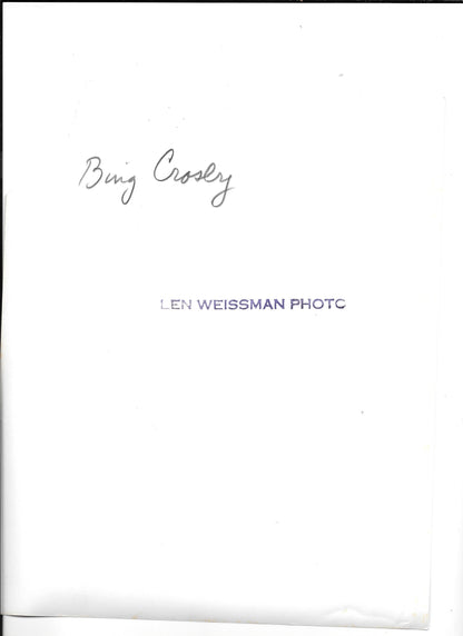 The Crooner's Private Gaze: Bing Crosby – Original Len Weissman GSP