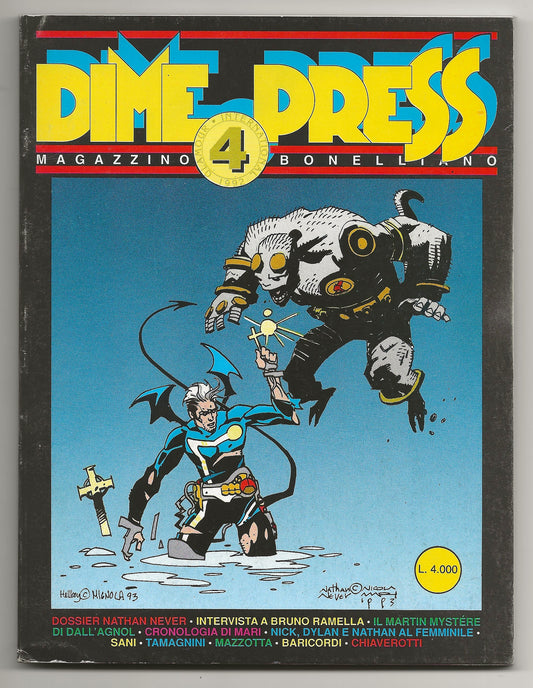 Dime Press #4 (1993) 1st Appearance Hellboy Mike Mignola Nathan Never Italian