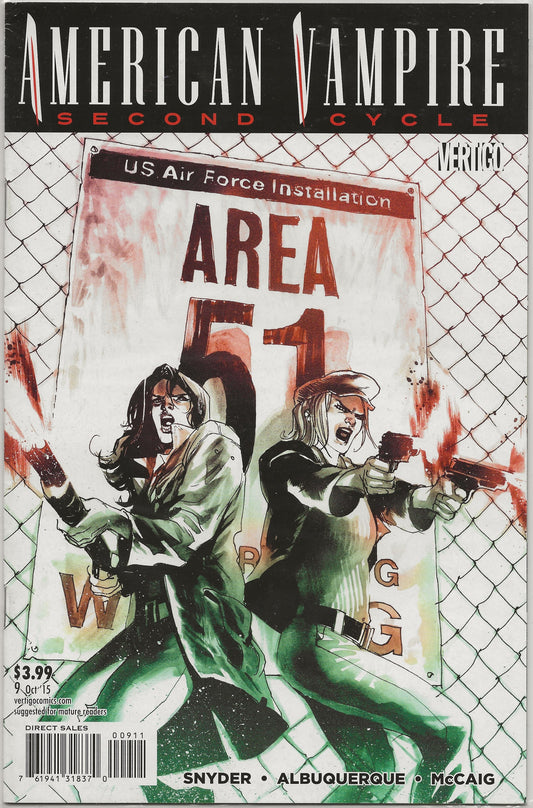 American Vampire: Second Cycle, Vol 1, No. 9, Vertigo Comics, August 2015