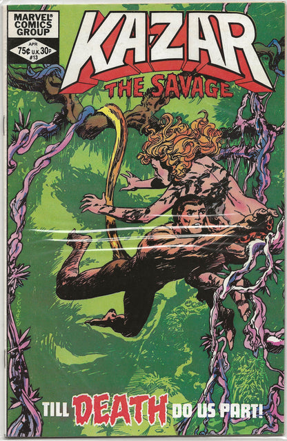 Ka-Zar the Savage, Vol 1, No. 13, Marvel Comics, April 1982
