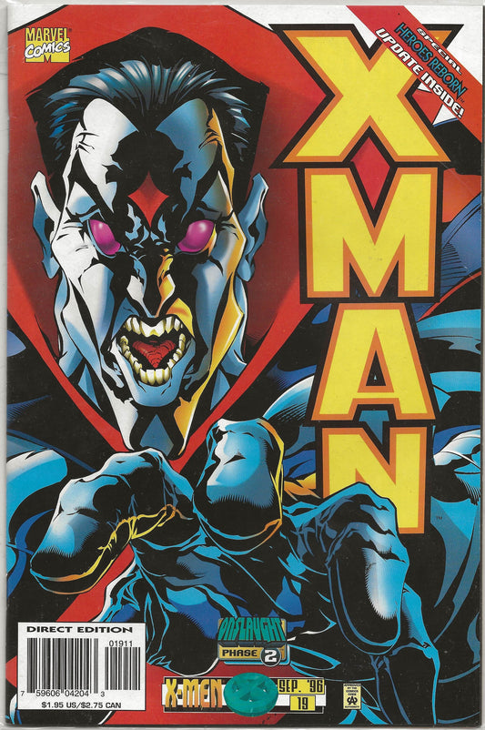 X-Man, Vol 1, No. 19 (Onslaught Phase 2), Marvel Comics, September 1996